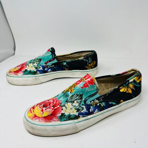 Polo Ralph Lauren Canvas Slip On Shoe Floral Hawaiian - 14D - Picture 3 of 7